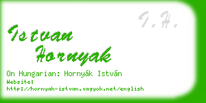 istvan hornyak business card