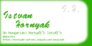 istvan hornyak business card